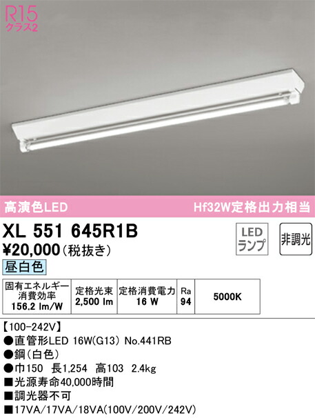 オーデリック　XL551645R1B　ランプ別梱包 Σ