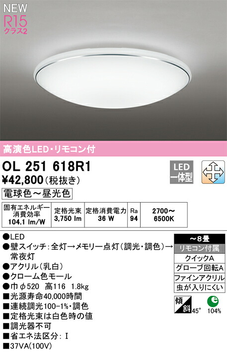 オーデリック OL251618R1 LEDシーリング Σ|住設建材カナモンジャー
