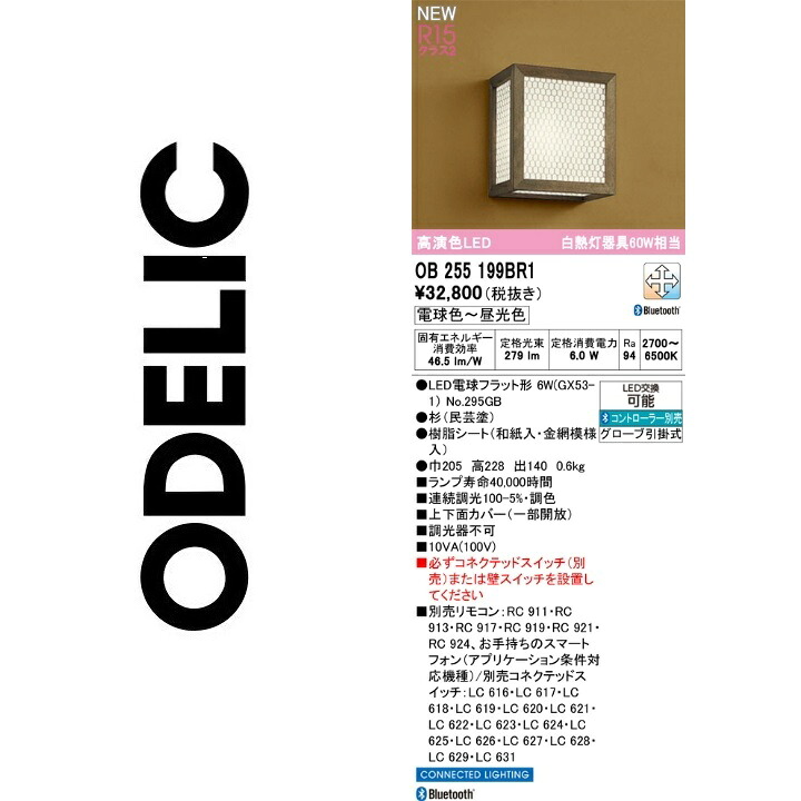 オーデリック　OB255199BR1　ランプ別梱包　Σ