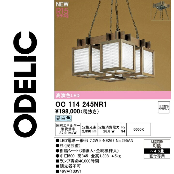 オーデリック　OC114245NR1　ランプ別梱包　Σ