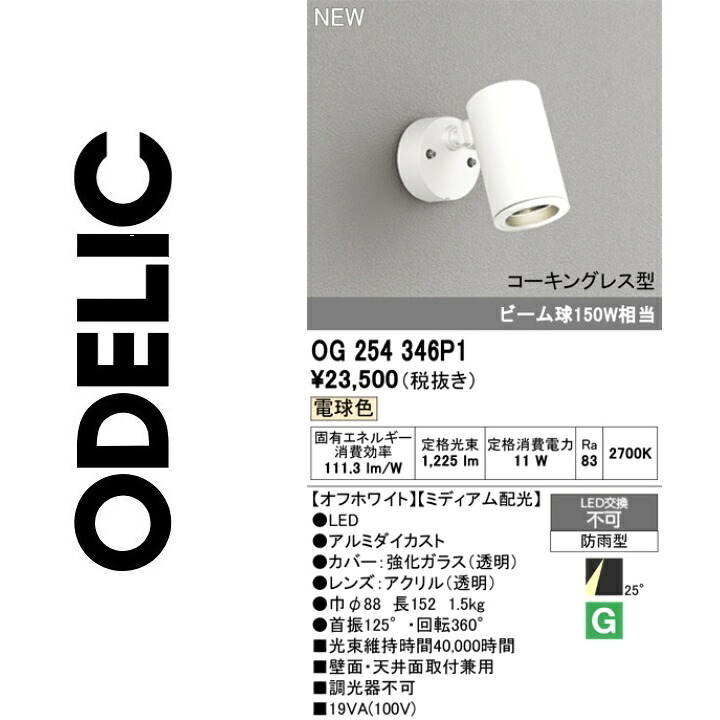 オーデリック OG254346P1 LED注目の的 Σ