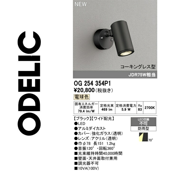 オーデリック OG254354P1 LED注目の的 Σ