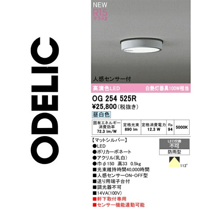 オーデリック　OG254525R　LEDポーチライト　Σ