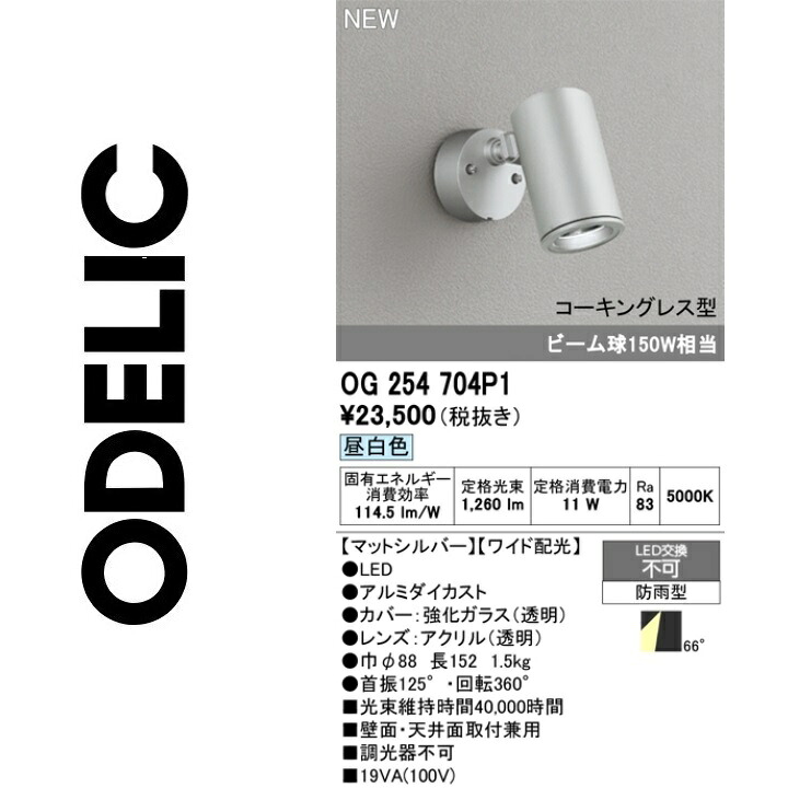 オーデリック OG254704P1 LED注目の的 Σ