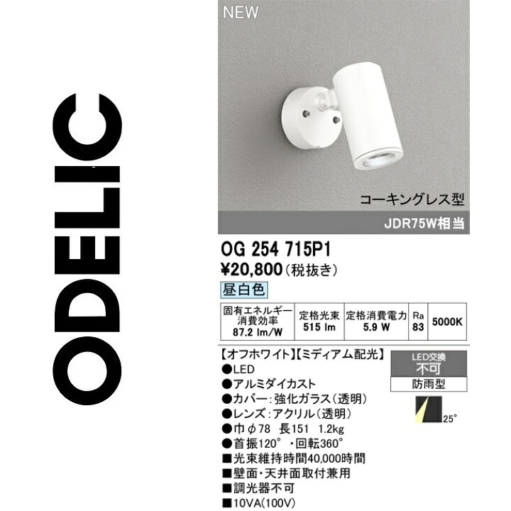 オーデリック OG254715P1 LED注目の的 Σ