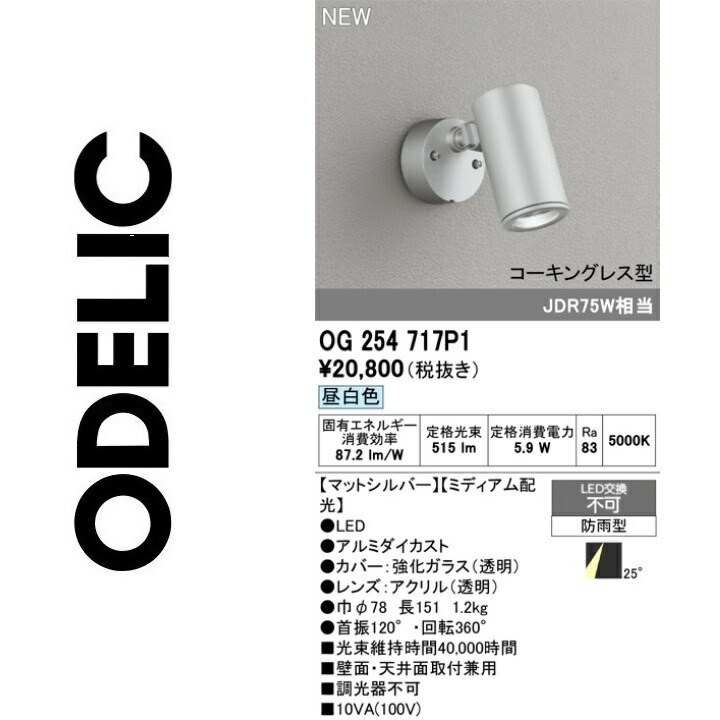 オーデリック OG254717P1 LED注目の的 Σ