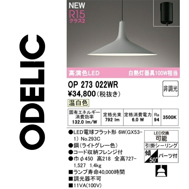 オーデリック OP273022WR 照明ランプ別荷拵え Σ
