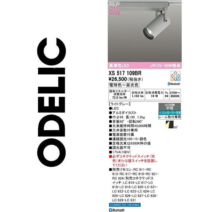 オーデリック　XS517109BR　LEDスポットライト　Σ