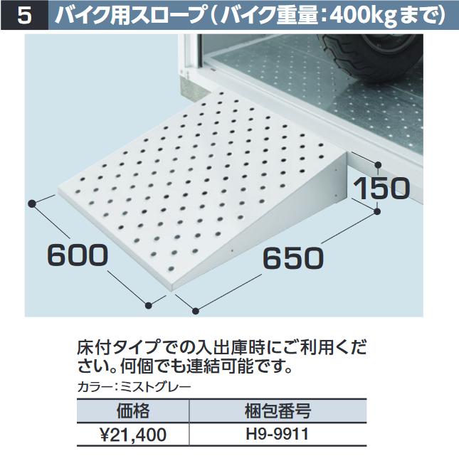 イナバ屋根裏部屋 自動二輪車用傾斜面[H9-9911] FM型オプション 【本体等しく買いもとめるのみ申し合わせ可】⇒■