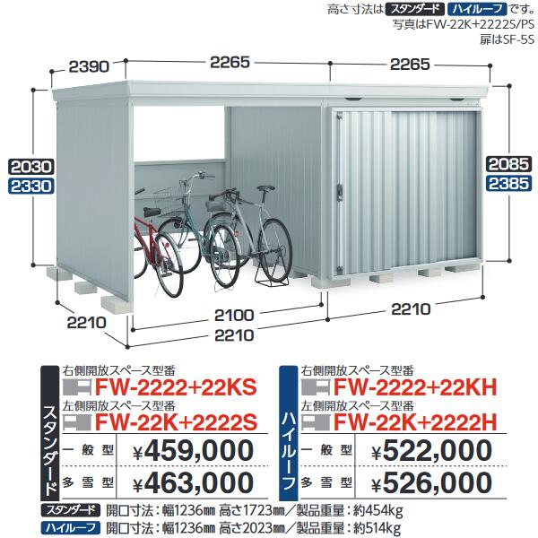 イナバ屋根裏部屋 FW-22K+2222H FORTA WITH フォルタウィズ 開放的あき場所結びつき屋根裏部屋【左方開放的あき場所】 ご機嫌大屋根 【多雪型】【お行き先 関東押さえる】 ⇒■