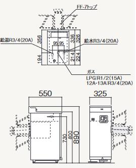 ノーリツ　GBF-1610D-2　ガス給湯器 給湯専用 ⇒□
