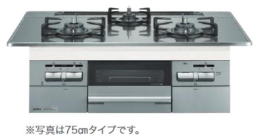 ノーリツ　N3WT7RWASKSIEC 都市ガス用　ビルトインコンロ 75cmタイプ Fami ⇒□