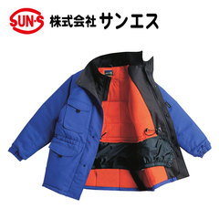 【百貨店SALE】 やり方服 やり方着 細工物お召しもの サンエス 8000 封鎖バス発着場用防寒厚地の外套 ST8000 BO8000 秋冬やり方服 刺しゅう 名まえ刺しゅう