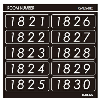楽天市場 ナスタ ルームナンバー シールタイプ 3桁 4桁の数字タイプ 10部屋分 1シート カナモノオンライン