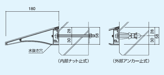 アルフィン ひさし ADシリーズ AD3S 出幅501〜600mm ひさし全長2000mm