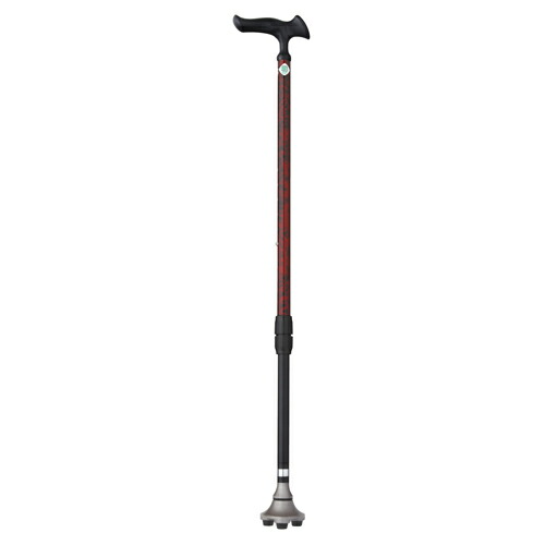【貨物輸送無料】製造会社直送品Fuji Home(フジ養護ホーム）Walking Stick(突っ支い棒・杖)WB3824かるがも 3尖んがりステッキバーズアイレッドステッキ つえ 杖軽さ 今めかしい 御拾い器 介護杖 介護 御拾いかばい立て 立ち上がりかばい立て 敬老の日 差し上げ物 差し上げ物
