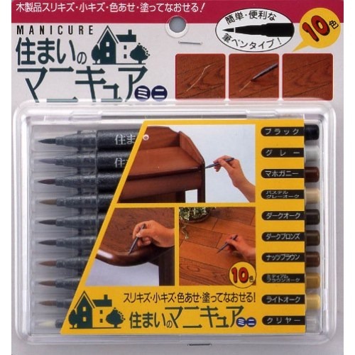 【小箱6個入り】建築の友住まいのマニキュアミニ10色セットMB-30タッチアップ　フローリング　補修　簡単｜金物PRO店