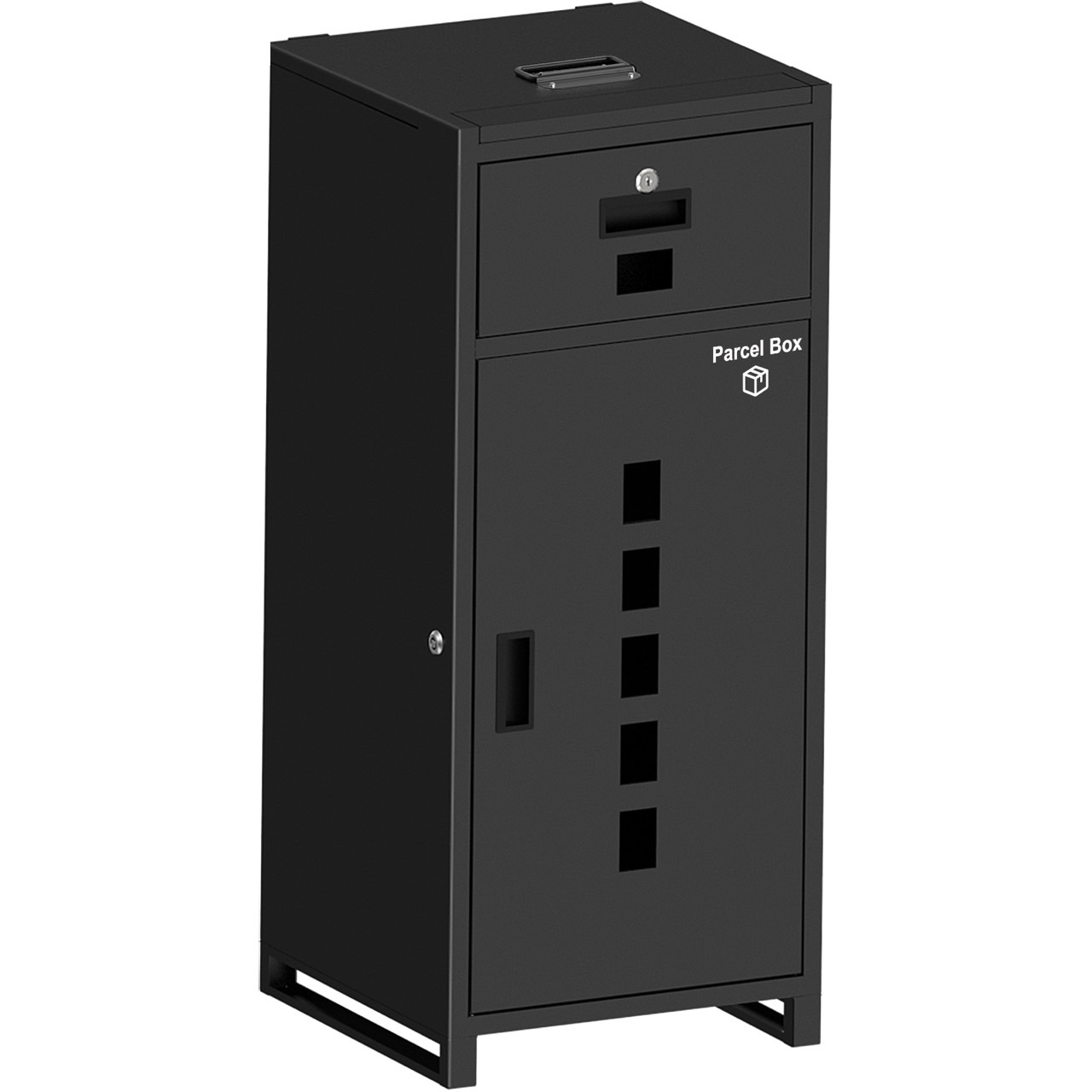 【メーカー1年保証付】宅配ボックス ポスト付き B-1 ブラック BI-HEI 一戸建て 自宅用 ダイヤル ロック 錠 おしゃれ 一体型 置き型 ポスト 大容量 スタンドポスト 宅配ポスト 郵便ポスト 自宅用