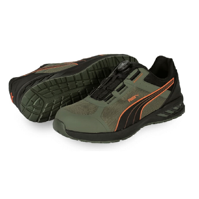 【PUMA】安全靴No.64.402.0(オリーブ)SPRINT 2.1 DISC LOW / JAPAN ATHLETIC スプリント2.1ディスク ロー セーフティシューズ PUMAプーマ 安全靴 作業靴 安全スニーカー|金物資材商店