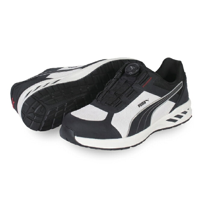 【PUMA】安全靴No.64.403.0（黒/白）SPRINT 2.1 DISC LOW / JAPAN ATHLETIC スプリント2.1ディスク ロー セーフティシューズ PUMAプーマ 安全靴 作業靴 安全スニーカー｜金物資材商店