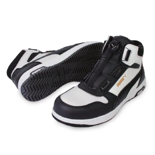 【PUMA】安全靴No.63.211.0（黒）FRONTCOURT DISC MID / HERITAGE フロントコート ブラック ディスク ミッド セーフティシューズ PUMAプーマ 安全靴 作業靴 安全スニーカー｜金物資材商店