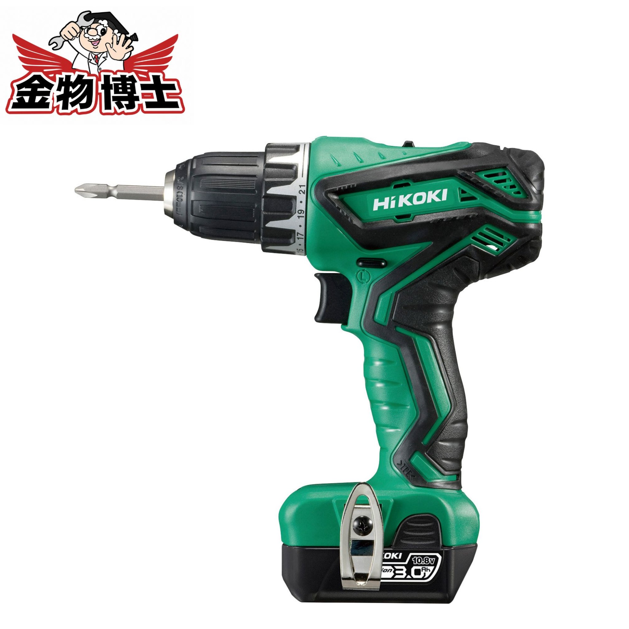 HiKOKI ハイコーキ DS10DAL(NN) 10.8V コードレスドライバドリル 本体のみ 最大限度締付トルク36N・m 2段変速 10粍キーレスチャック 電動１番ウッド