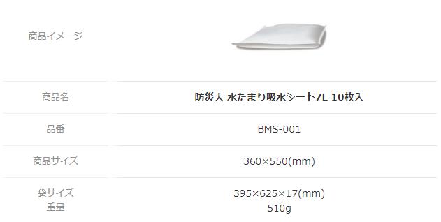 超歓迎 第一衛材 防災人 水たまり吸水シート 7L 5枚入 BMS-002