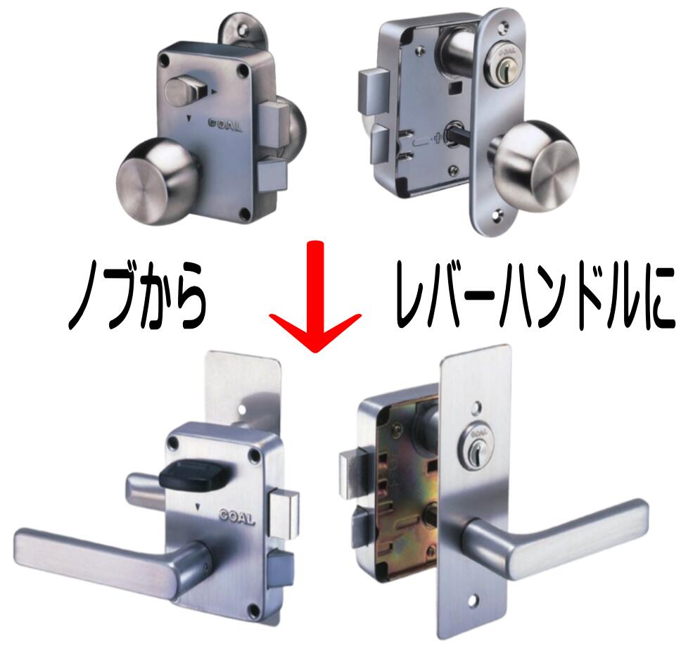 【楽天市場】ゴール P-L435 NUレバーハンドル 面付箱錠 公団錠 ピンシリンダー 外開き用 ※北海道・沖縄県・離島へのお届けの場合、別途 ...