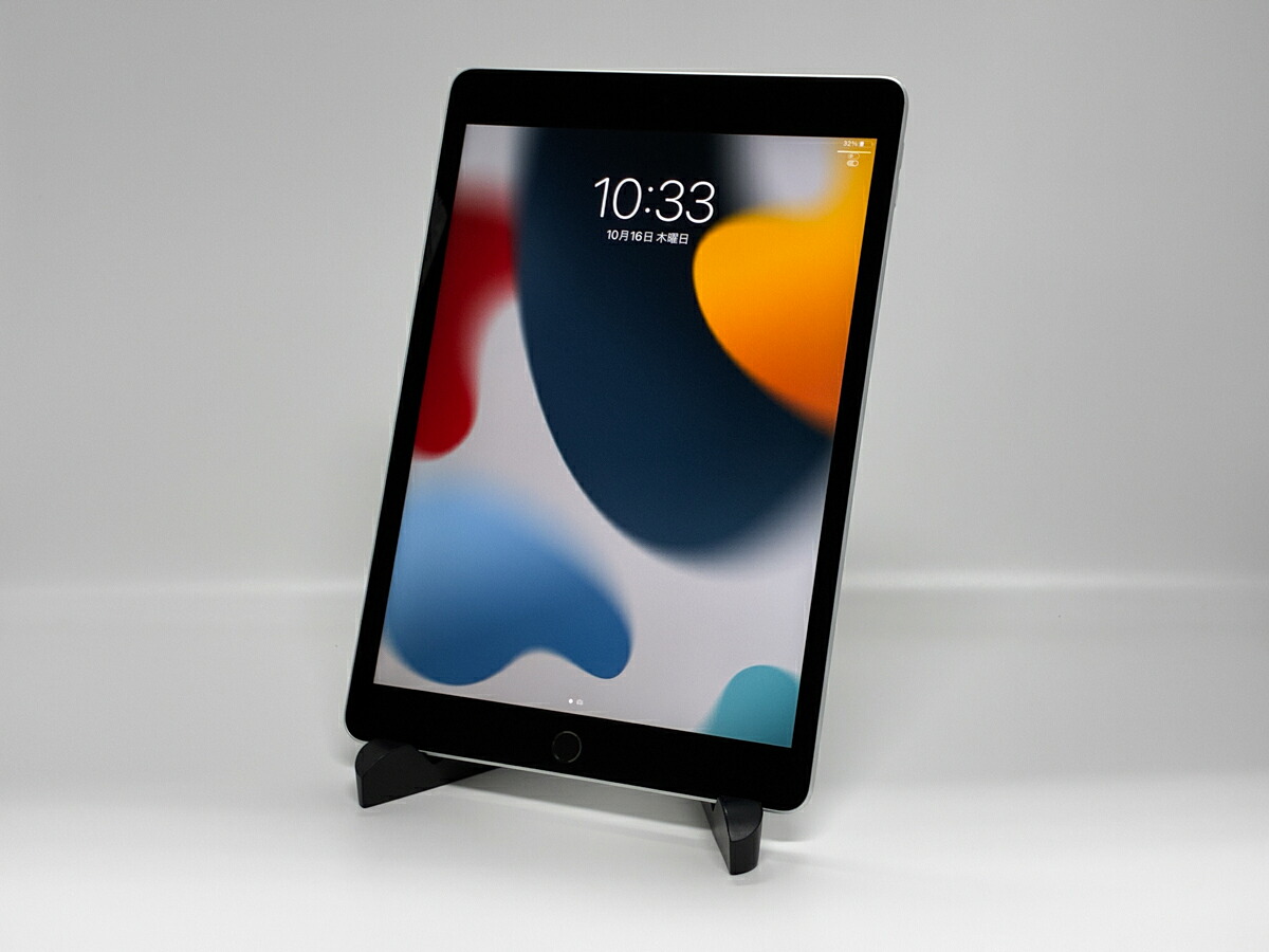 Apple iPad 第9時人 MK2L3J/A: Wi-Fi 64GB 9th しろがね色 Touch ID【中古】