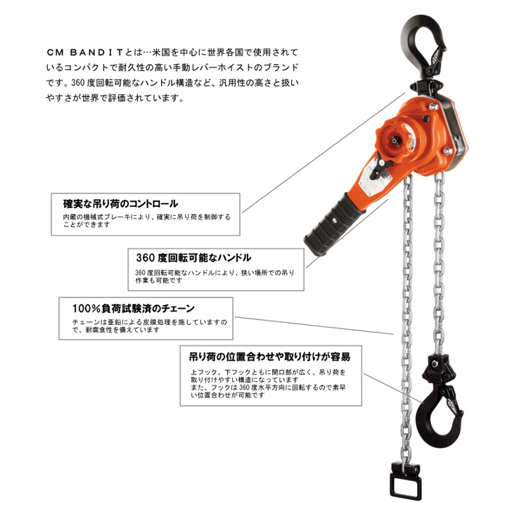 TRUSCO レバーホイスト1.0ton TLH-100 | sport-u.com