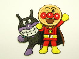 楽天市場】アンパンマンワッペン-ばいきんまんビッグワッペン