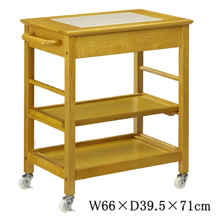 楽天市場】リビングワゴン WA-23 CD DO キャスター付 キッチンワゴン
