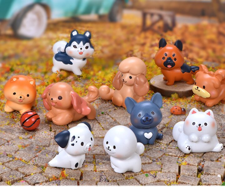 楽天市場】TOYMANY 12PCS犬フィギュアセット ミニ動物フィギュア