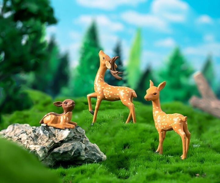 楽天市場】バンビ 鹿 ニホンジカ 置物 木彫り 親子 癒し オブジェ