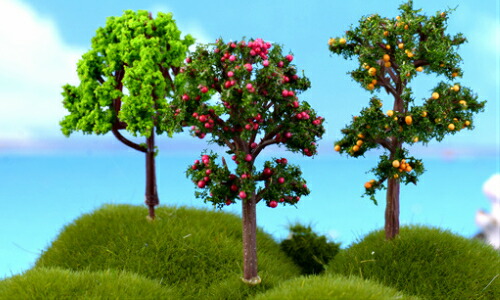 楽天市場 果物の木 高さ6 7cm テラリウム フィギュア ジオラマ ミニフィギュア 樹 コケリウム イベント テラリウムインテリアtakara