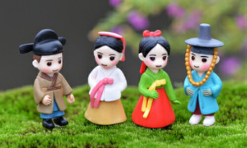 楽天市場】韓国人形・王と王妃 韓国伝統衣装の本格韓国ペア人形□doll