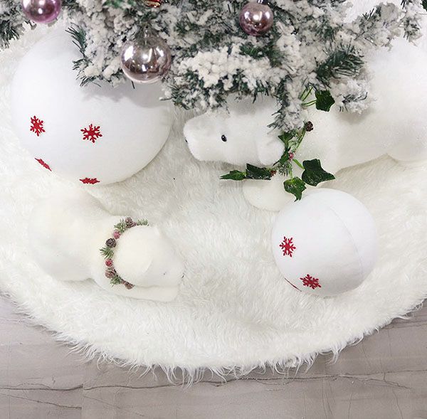 即納 クリスマスツリー もこもこ ブランケットファー ふわふわ 下敷物 下周り 立体飾り クリスマスツリースカート クリスマスパーティー クリスマス