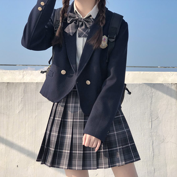 新品 XL 制服 高校 スカート 女子高生 リボン付き コスプレ 高校制服
