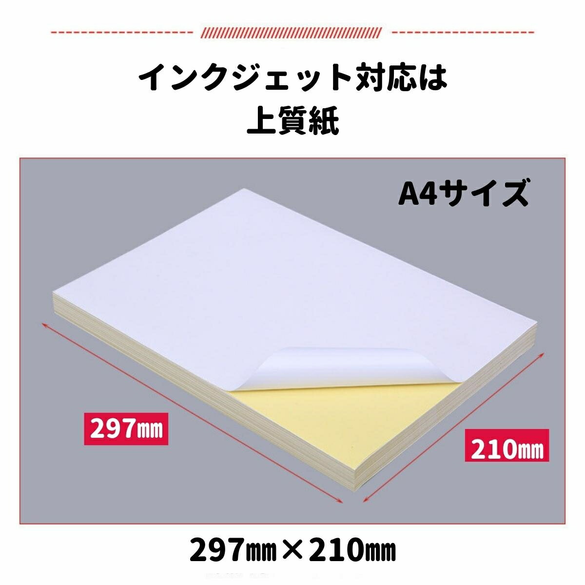 かわいい～！」 ラベルシール A4 ノーカット 白無地用紙 50枚 剥離紙