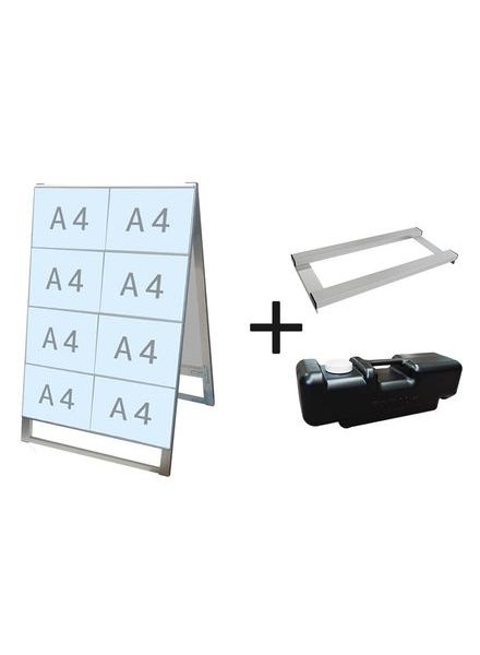 カードケーススタンド看板 A4横16両面 ウエイトアーム・水タンクセット CCSK-A4Y16R-3SET 27,045円