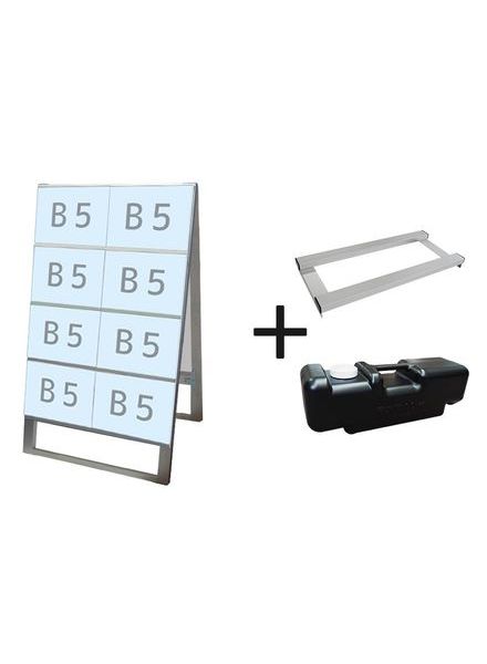 カードケーススタンド看板 B5横16両面 ウエイトアーム・水タンクセット CCSK-B5Y16R-3SET