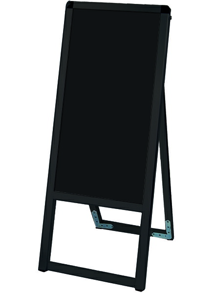 ブラックバリウススタンド看板 ブラックボードタイプ 300&times;600片面 BVASKBB-300X600K / 【送料無料】【日本製】【頑丈】屋外看板 立て看板 スタンド看板 A型看板 店舗前看板 ホワイトボード 黒板 ポスカ マグネット 飲食 店舗 看板 薄型 おしゃれ 高級｜看板工場