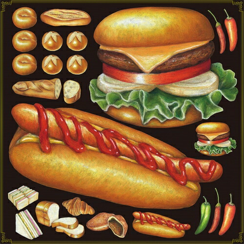 楽天市場 シール ハンバーガー ホットドッグ ジャンクフード 装飾 デコレーションシール チョークアート 窓ガラス 黒板 看板 Pop ステッカー 最低購入数量3枚 看板ショップ