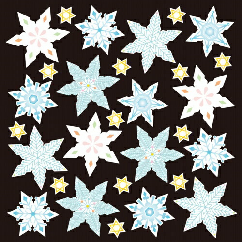 楽天市場 シール 冬 雪結晶 クリスマス 装飾 デコレーションシール チョークアート 窓ガラス 黒板 看板 Pop ステッカー 最低購入数量3枚 看板ショップ