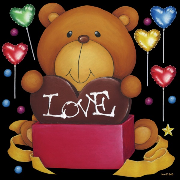 楽天市場 シール バレンタイン チョコレート ハートマーク テディベア プレゼント 装飾 デコレーションシール チョークアート 窓ガラス 黒板 看板 Pop ステッカー 最低購入数量3枚 看板ショップ