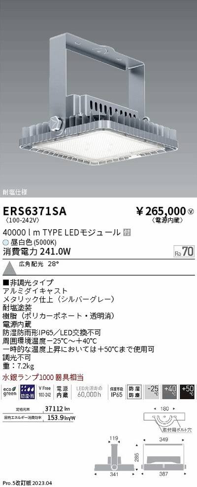 【遠藤照明】【endo点火装置】高上昇限度用点火装置 ERS6371SB 耐塩軽量フラッドライト