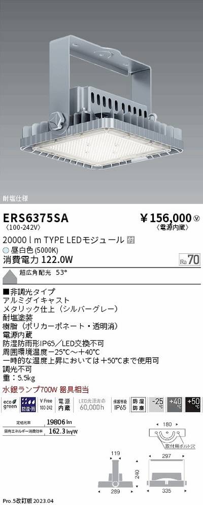 【遠藤照明】【endo点火装置】高上昇限度用点火装置 ERS6375SA 耐塩軽量フラッドライト