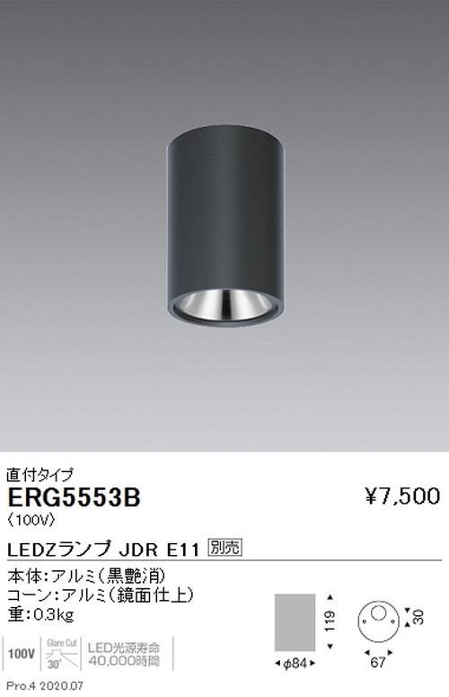 超歓迎 ERD7268Wテクニカルライト LEDZ 遠藤照明 Rs 3000/2400TYPE