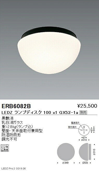 【遠藤照明】【endo照明】アウトドアライト シーリングライト 本体 黒 Disk10 ERB6082B ※ランプ別売｜看板材料　店 16,408円