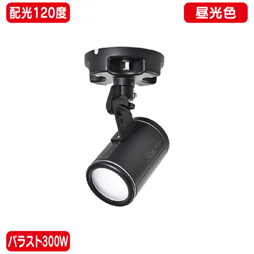 【ニッケンハードウェア】【LED投光器】【一体型LEDアームスポット ビュートロン】 VT40-120C-F/BK 黒 【バラスト300W/フランジ型】【昼光色 広角】|看板材料 店